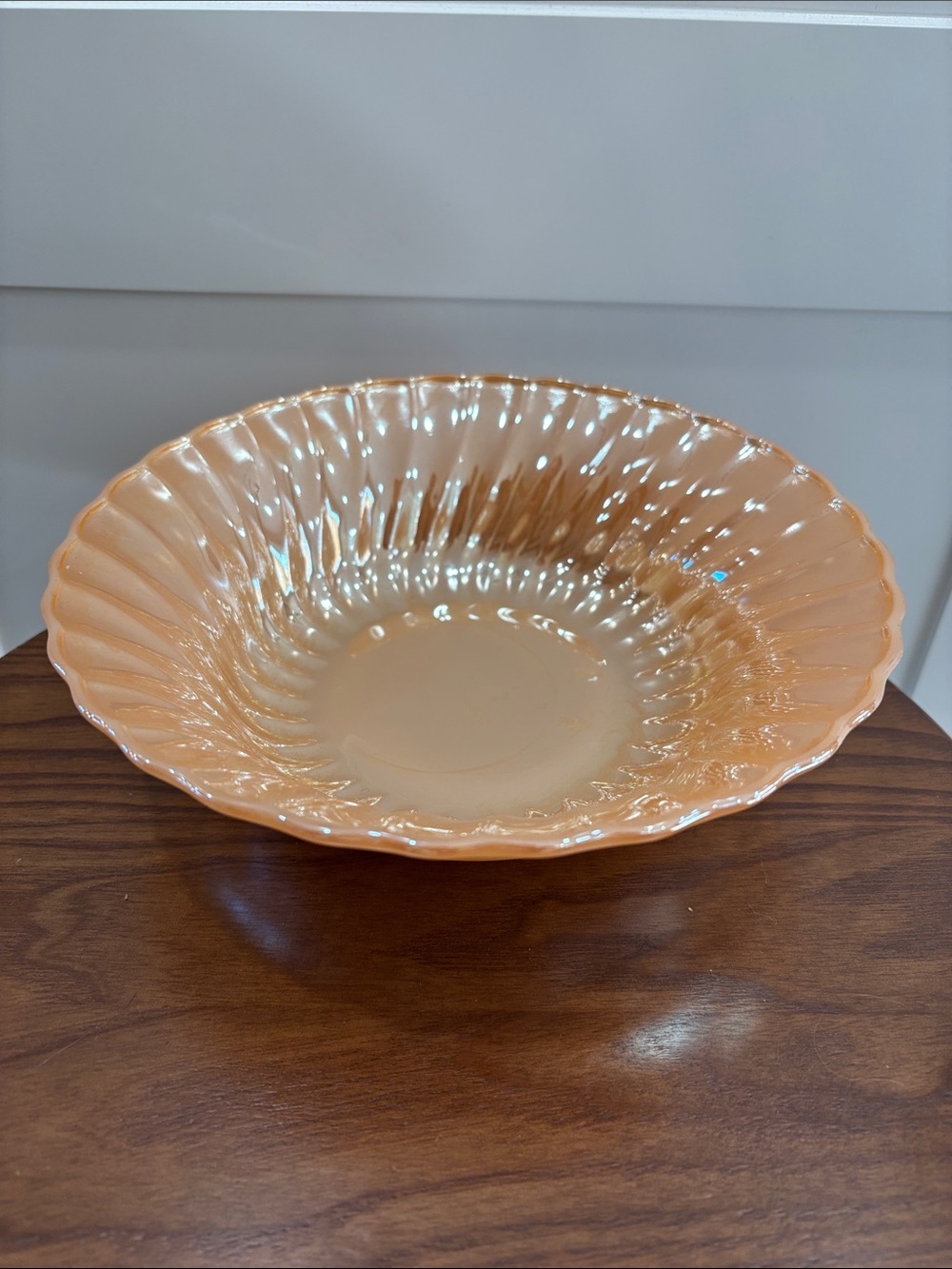 Peach Anchor Hocking Fire-King Serving Bowl
